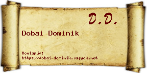 Dobai Dominik névjegykártya